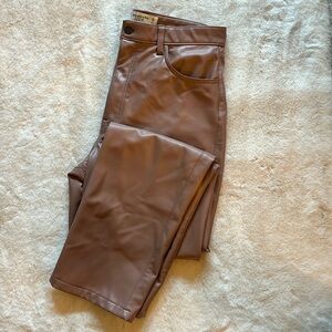 Abercrombie Nude Pink Leather Pants